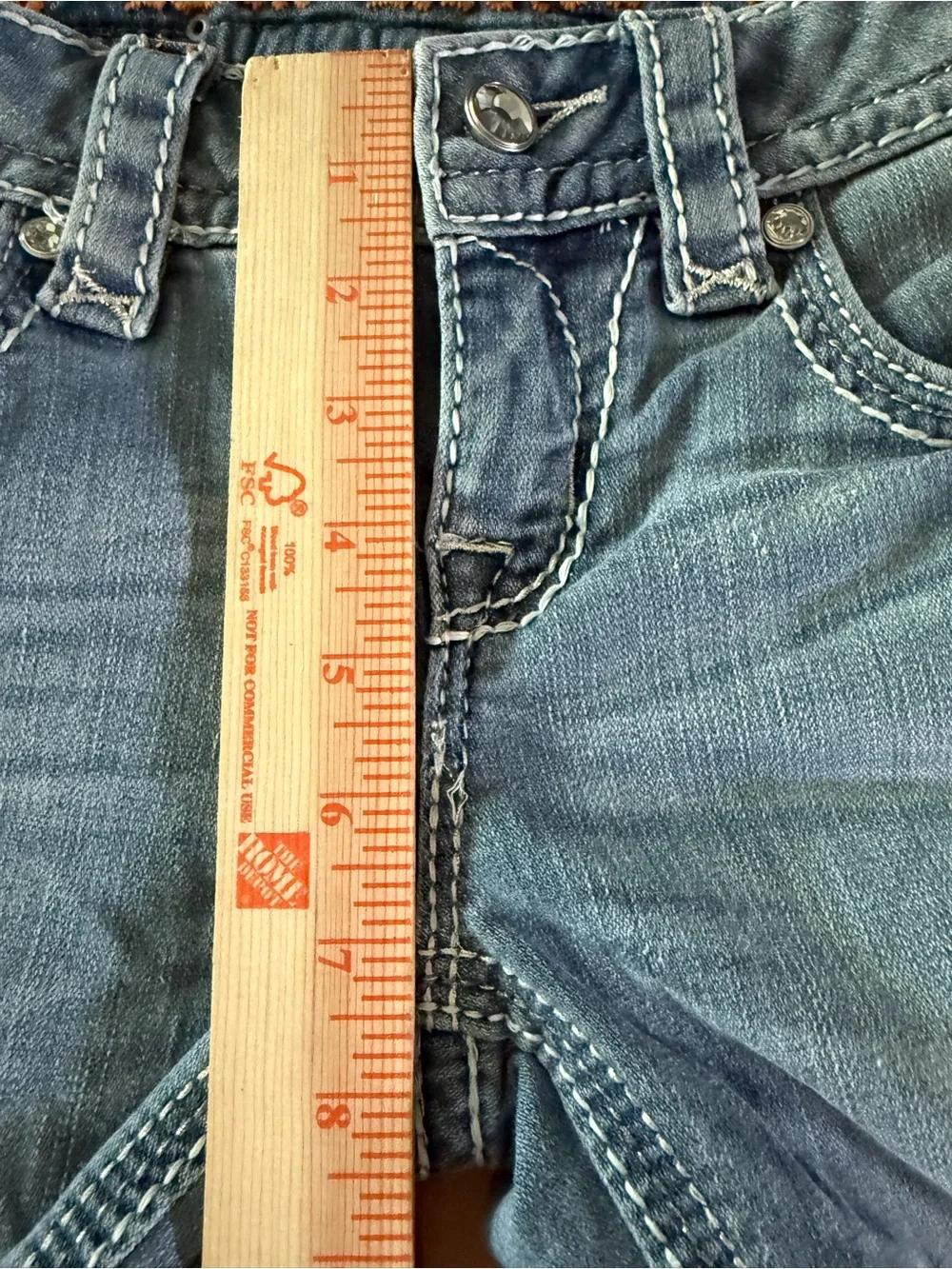Rock Revival Becki Skinny Jeans Size 26 Light Wash Embellished Rhinestones Denim